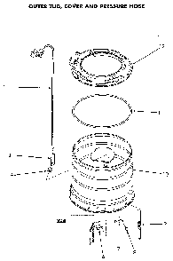 Outer Tub Diagram and Parts List for NA4821W33731  Speed Queen Washer