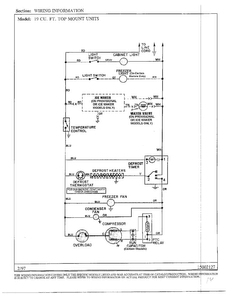 Wiring Information Diagram and Parts List for HMG191777  Admiral Refrigerator