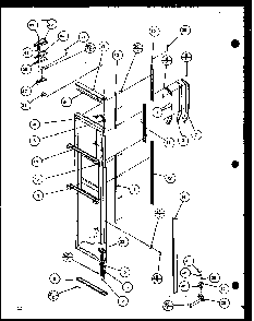 Freezer Door Diagram and Parts List for SBD20K-P1117701W  Amana Refrigerator