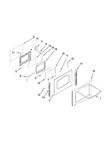 Door Parts Diagram and Parts List for JGS9900BDS16  Jenn-Air Range