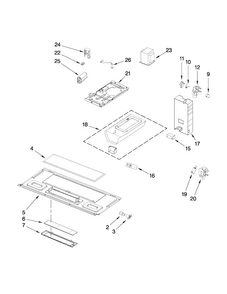 Interior And Ventilation Parts Diagram and Parts List for AMV2174VAW4  Amana Microwave