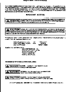 Important Notices Diagram and Parts List for TA18S2W-P1194501WW  Amana Refrigerator