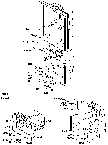 Light Switches & Drain Funnel Diagram and Parts List for BG20TL-P1196510WL  Amana Refrigerator