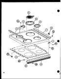 Page 8 Diagram and Parts List for RCR7 P8551506S Amana Microwave Oven Combo