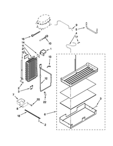 Lower Unit And Tube Parts Diagram and Parts List for JS42SEDUDW12  Jenn-Air Refrigerator