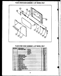 PLAIN OVEN DOOR ASSY - - 20`` MODEL ONLY Diagram and Parts List for EHD112  Caloric Range