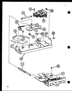 Section 3 Diagram and Parts List for ARR-412 P85312-12S Amana Range