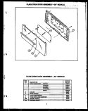 PLAIN OVEN DOOR ASSY - - 30`` MODELS Diagram and Parts List for EHD312  Caloric Range