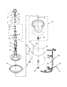 Part Location Diagram of W10610076 Whirlpool HARNS-WIRE