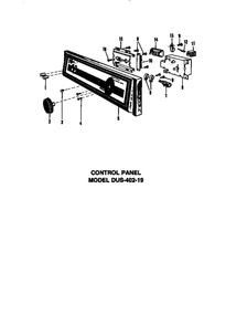 Counter Panel 3 Diagram and Parts List for DUS-414-19  Maytag Dishwasher