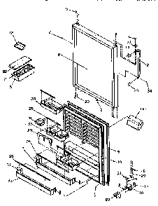 Refrigerator Door Diagram and Parts List for TR21S4W-P1196104WW  Amana Refrigerator
