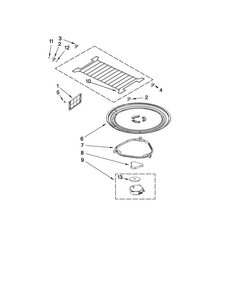 Turntable Parts Diagram and Parts List for AMV3204VAB1  Amana Microwave