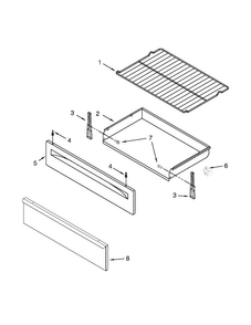 Drawer And Broiler Parts Diagram and Parts List for AGR5630BDB1  Amana Range