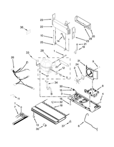 Unit Parts Diagram and Parts List for MFI2269FRE00  Maytag Refrigerator