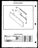 FIXED PANEL ASSY Diagram and Parts List for EHB112  Caloric Range