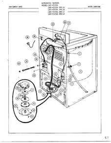 Water Carrying Diagram and Parts List for 6535A REV C Norge Washer