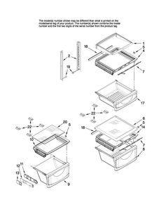 Refrigerator Shelf Parts Diagram and Parts List for JS2628HEKB13  Jenn-Air Refrigerator