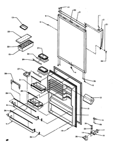 Refrigerator Door Txi//tx21a3 Diagram and Parts List for TC18A3-P1181812W  Amana Refrigerator