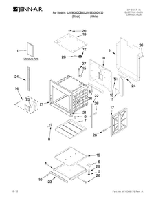 Oven Parts Diagram and Parts List for JJW9530DDB30  Jenn-Air Wall Oven