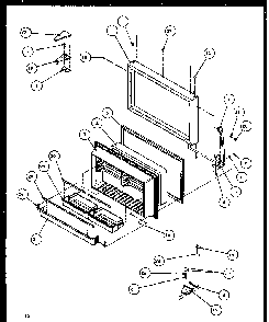 Freezer Door Diagram and Parts List for TG18RBW-P1158303WW  Amana Refrigerator