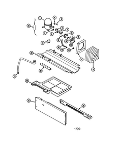 Compressor Diagram and Parts List for JSD2574ARA  Jenn-Air Refrigerator