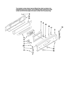 Control Panel Parts Diagram and Parts List for MERH865RAB1  Maytag Range