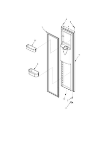 Freezer Door Diagram and Parts List for ARS2661BC-PARS2661BB0  Amana Refrigerator