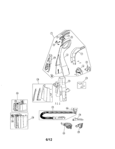 Handle/hose/water Tank Diagram and Parts List for F8100-900  Hoover Carpet Cleaner