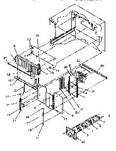 Evaporator Area Diagram and Parts List for TR21S4W-P1196104WW  Amana Refrigerator
