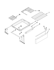 Drawer And Rack Parts Diagram and Parts List for MGR5775QDW1  Maytag Range