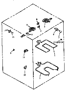 Electrical Components Diagram and Parts List for ARR632E-P1130977NE  Amana Range