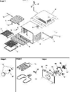 Cavity Diagram and Parts List for ARHC8700WW-P114267  Amana Range
