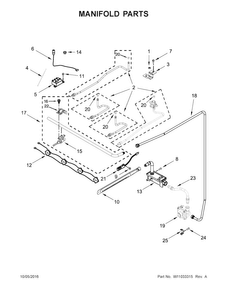 Manifold Parts Diagram and Parts List for AGR4230BAW1  Amana Range
