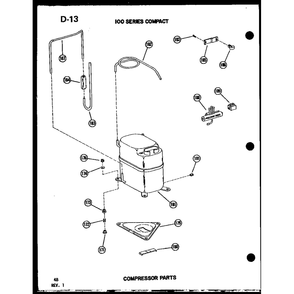 Compressor Parts 1 Diagram and Parts List for 113-5N P54975-61R Amana Air Conditioner