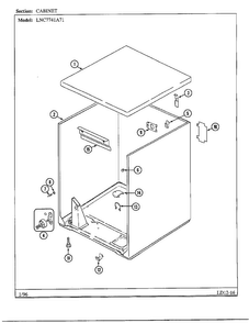 Cabinet Diagram and Parts List for 7741A71  Norge Dryer