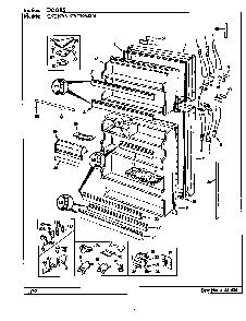 Door Diagram and Parts List for CNT19V8H BC54A Crosley Refrigerator