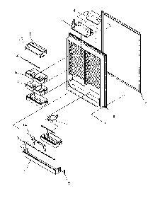Refrigerator Inner Door Diagram and Parts List for BR22S6E-P1196703WE  Amana Refrigerator