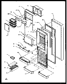 Refrigerator Door Diagram and Parts List for SZ25NE-P1162702WE  Amana Refrigerator