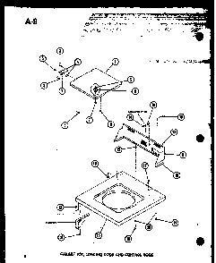 Cabinet Top Diagram and Parts List for TAA200 P75751-13W Amana Washer