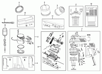 Diagram Diagram and Parts List for BH52200  Hoover Upright Vacuum