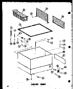 Cabinet Parts Diagram and Parts List for C28F-C P60240-7WC Amana Freezer