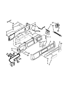 Control Panel Parts Diagram and Parts List for MHN31PRAWW0  Maytag Washer