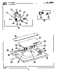 Top Cover Diagram and Parts List for LSE9900AFE  Maytag Washer Dryer Combo