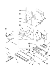 Unit Parts Diagram and Parts List for JFI2089AEP5  Jenn-Air Refrigerator