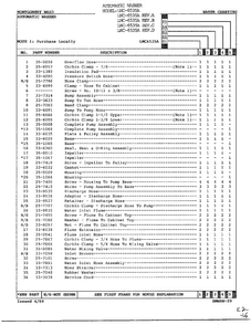 Water Carrying Page 2 Diagram and Parts List for 6535A REV C Norge Washer