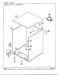 Cabinet Diagram and Parts List for 8749A71  Norge Dryer