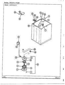 Motor And Pump Diagram and Parts List for 6743A71  Norge Washer