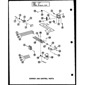 Burner And Control Parts 3 Diagram and Parts List for GH-105E-3 P96324-9F Amana Furnace