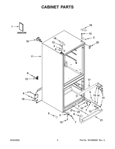 Part Location Diagram of W11511794 Whirlpool TECH SHEET
