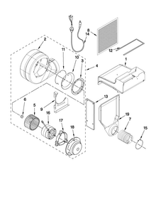 Blower Unit Parts Diagram and Parts List for JGS9900CDS01  Jenn-Air Range